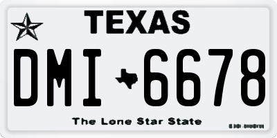 TX license plate DMI6678
