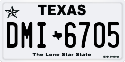 TX license plate DMI6705