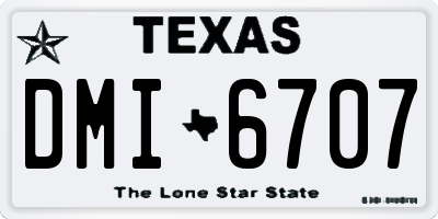 TX license plate DMI6707