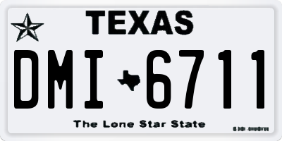TX license plate DMI6711