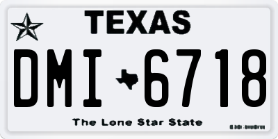 TX license plate DMI6718