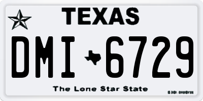 TX license plate DMI6729