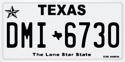 TX license plate DMI6730