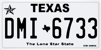 TX license plate DMI6733