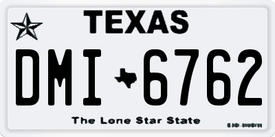 TX license plate DMI6762