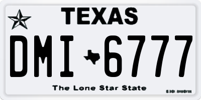 TX license plate DMI6777
