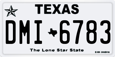 TX license plate DMI6783