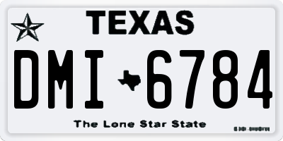 TX license plate DMI6784