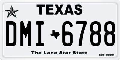 TX license plate DMI6788