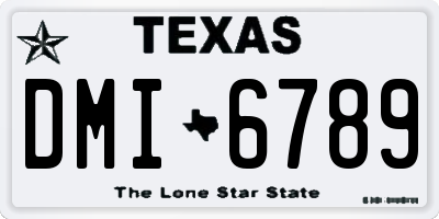 TX license plate DMI6789