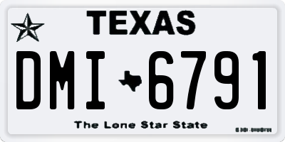 TX license plate DMI6791