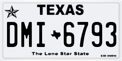 TX license plate DMI6793