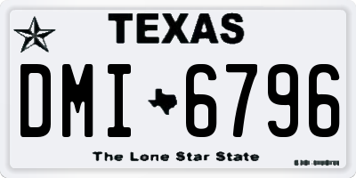 TX license plate DMI6796