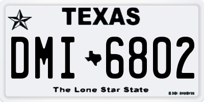 TX license plate DMI6802