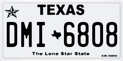 TX license plate DMI6808