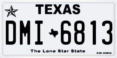 TX license plate DMI6813