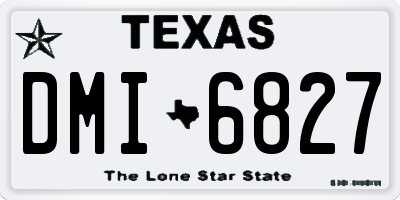 TX license plate DMI6827