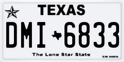 TX license plate DMI6833