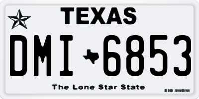 TX license plate DMI6853