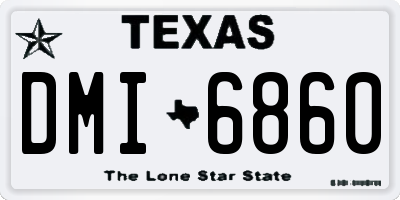 TX license plate DMI6860