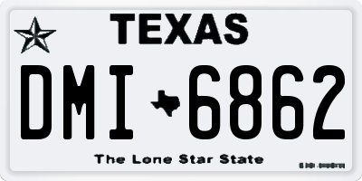 TX license plate DMI6862