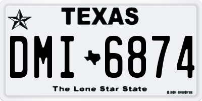 TX license plate DMI6874