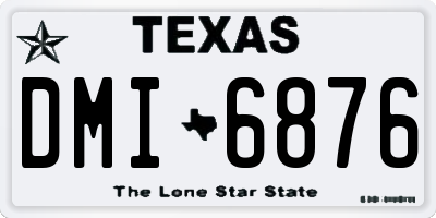 TX license plate DMI6876