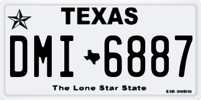 TX license plate DMI6887