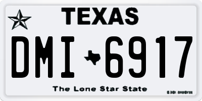 TX license plate DMI6917