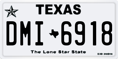 TX license plate DMI6918