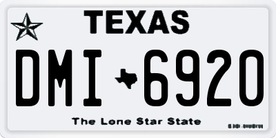 TX license plate DMI6920