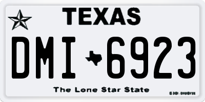 TX license plate DMI6923