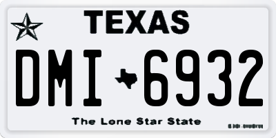 TX license plate DMI6932