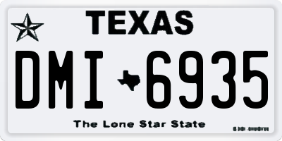 TX license plate DMI6935