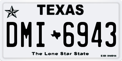 TX license plate DMI6943