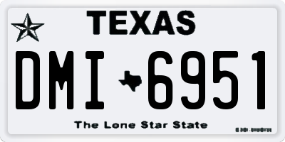 TX license plate DMI6951