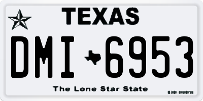TX license plate DMI6953