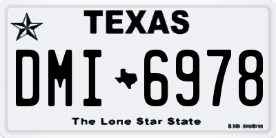 TX license plate DMI6978