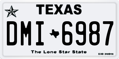 TX license plate DMI6987