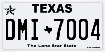 TX license plate DMI7004