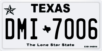TX license plate DMI7006