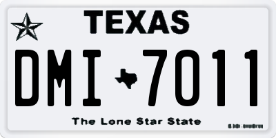 TX license plate DMI7011