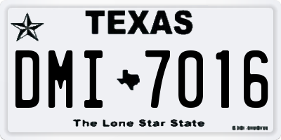 TX license plate DMI7016