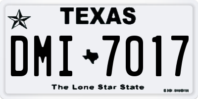 TX license plate DMI7017