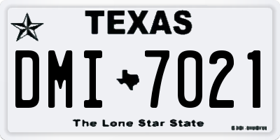 TX license plate DMI7021
