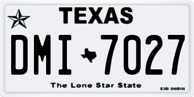 TX license plate DMI7027