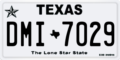 TX license plate DMI7029