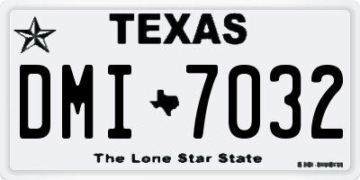 TX license plate DMI7032