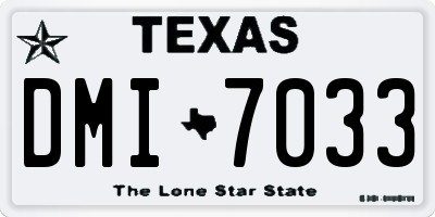 TX license plate DMI7033