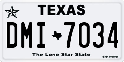 TX license plate DMI7034